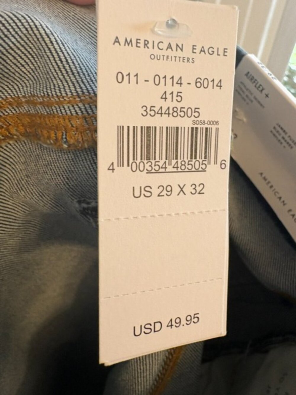 American Eagle Athletic Skinny Jeans, Size 29 x 32 - Picture 7 of 7